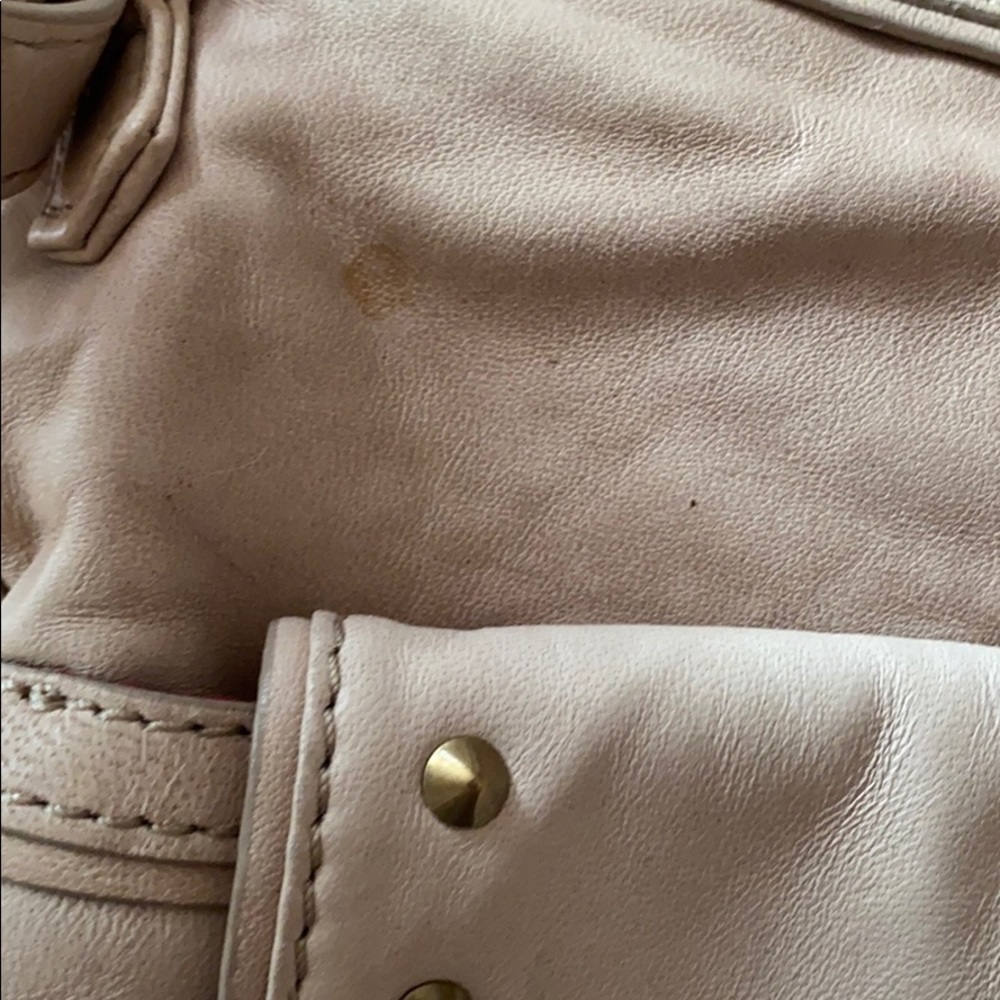 Marc Jacobs Tan Studded Leather Top Zip Front Pocket Hobo Shoulder Bag - Picture 4 of 8